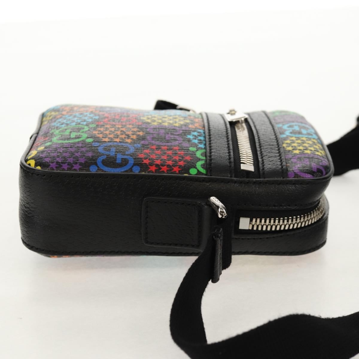 Gucci Gucci Front Zip Messenger Bag Psychedelic Print GG Coated Canvas Mini Divers