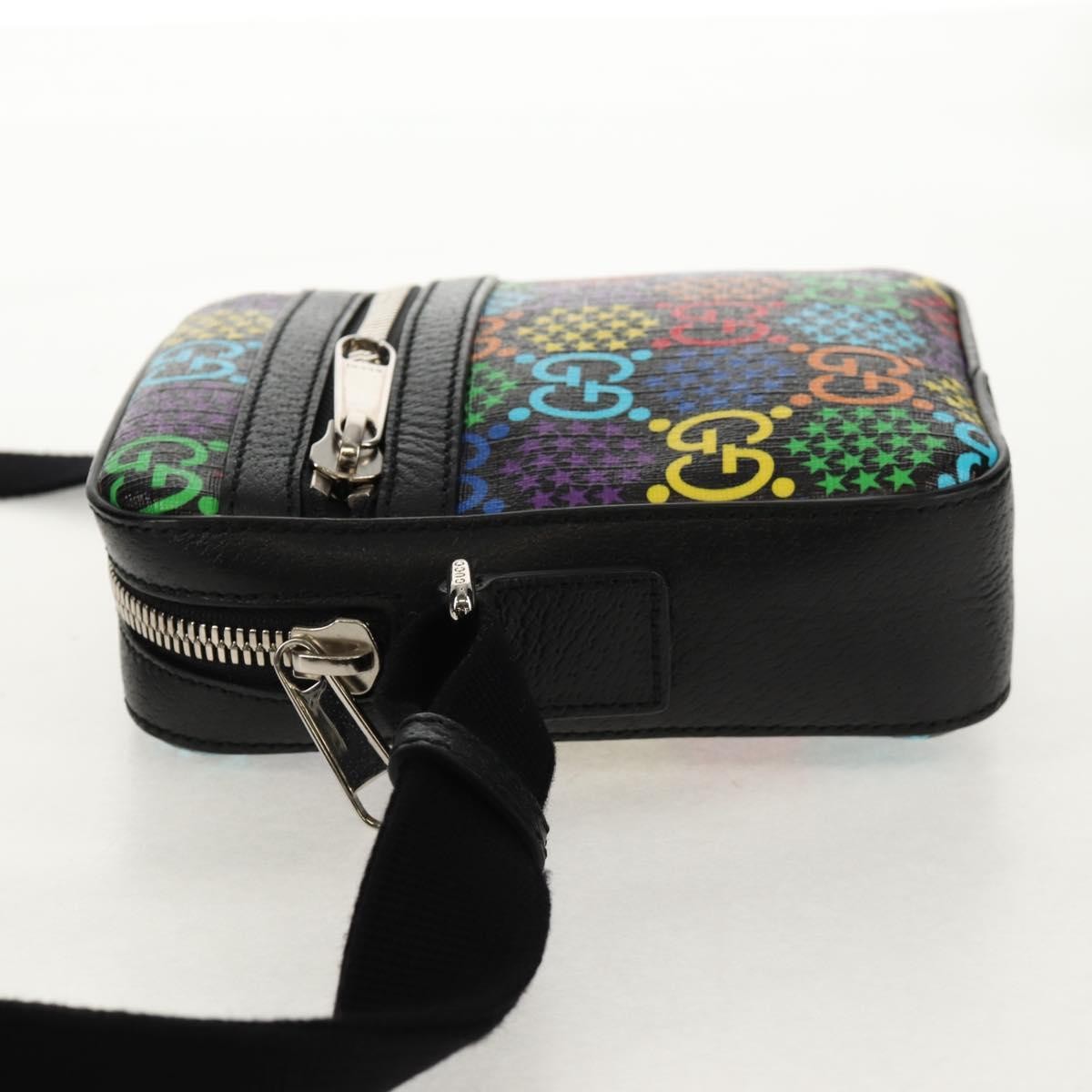 Gucci Gucci Front Zip Messenger Bag Psychedelic Print GG Coated Canvas Mini Divers