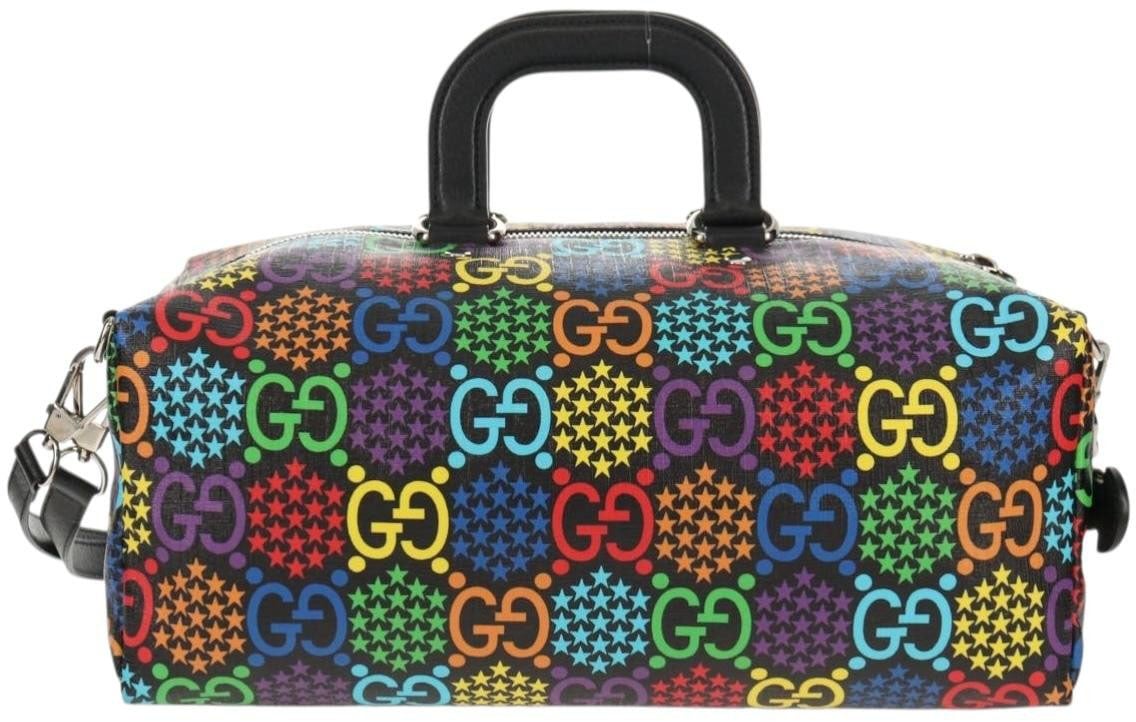 Gucci Gucci Convertible Duffle Backpack Psychedelic Print GG Coated Canvas Medium Divers