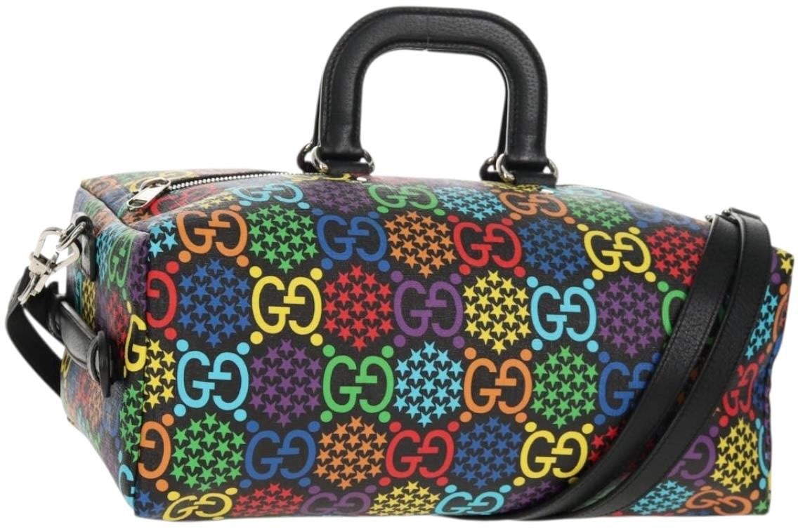 Gucci Gucci Convertible Duffle Backpack Psychedelic Print GG Coated Canvas Medium Divers