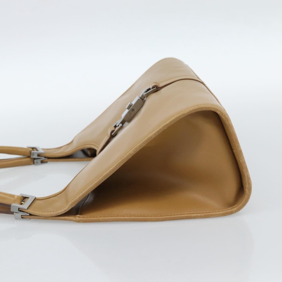 Gucci Piston Jackie O Hobo Leather Beige