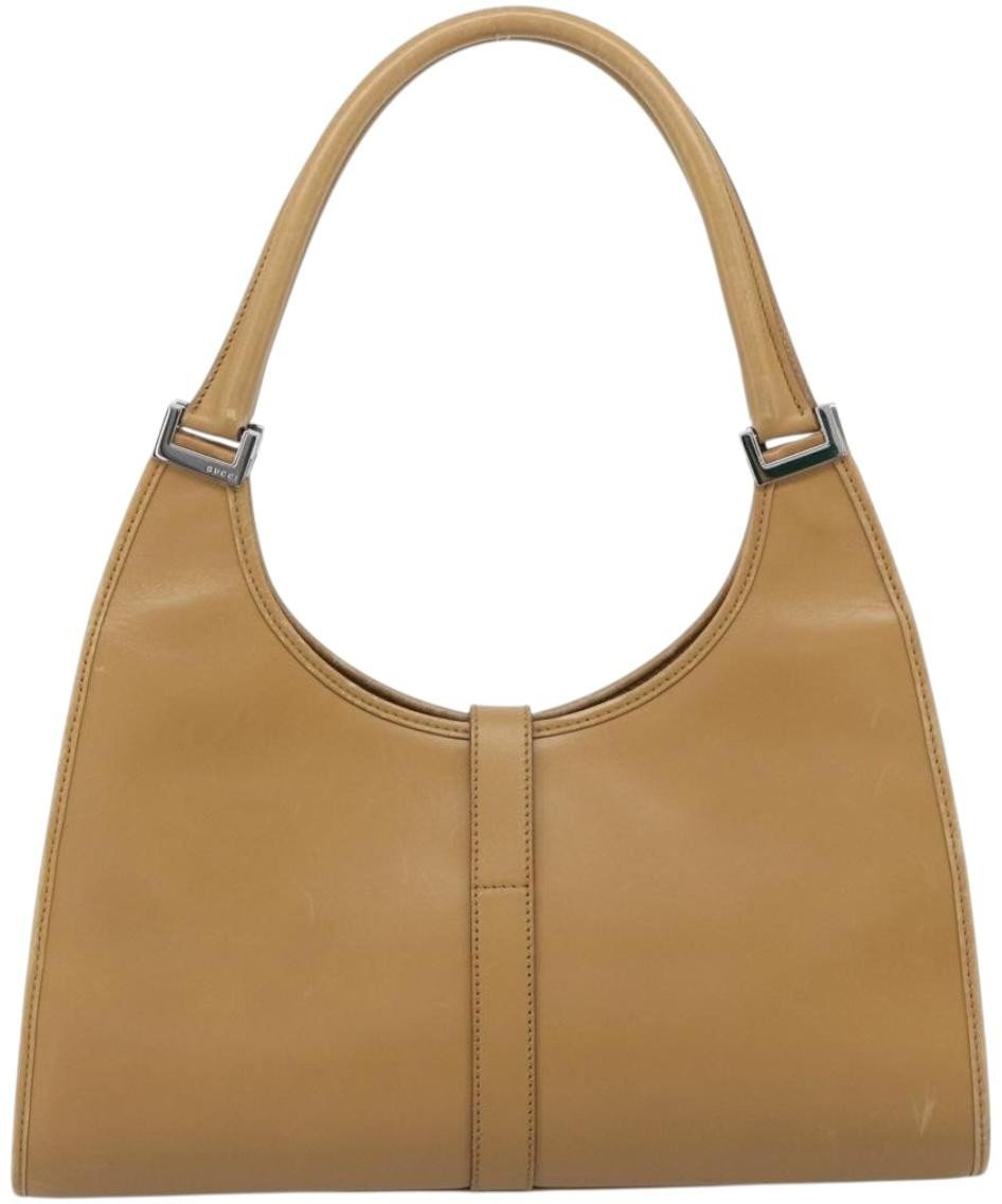 Gucci Piston Jackie O Hobo Leather Beige