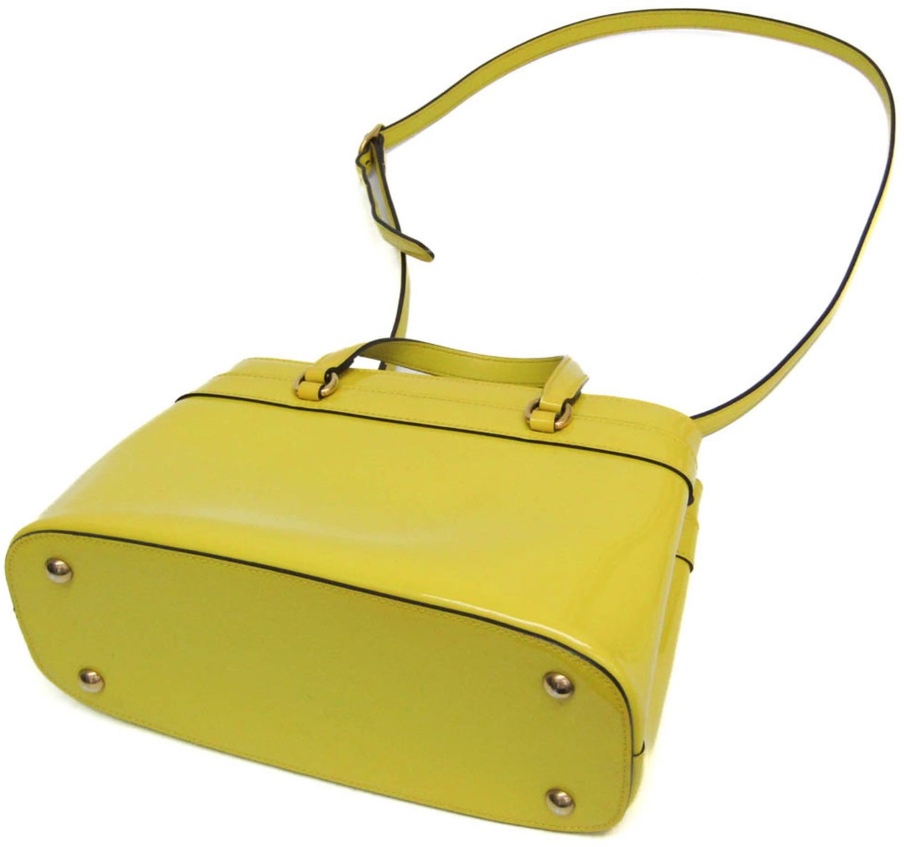 Gucci Bright Bit Convertible Tote Patent leather Geel