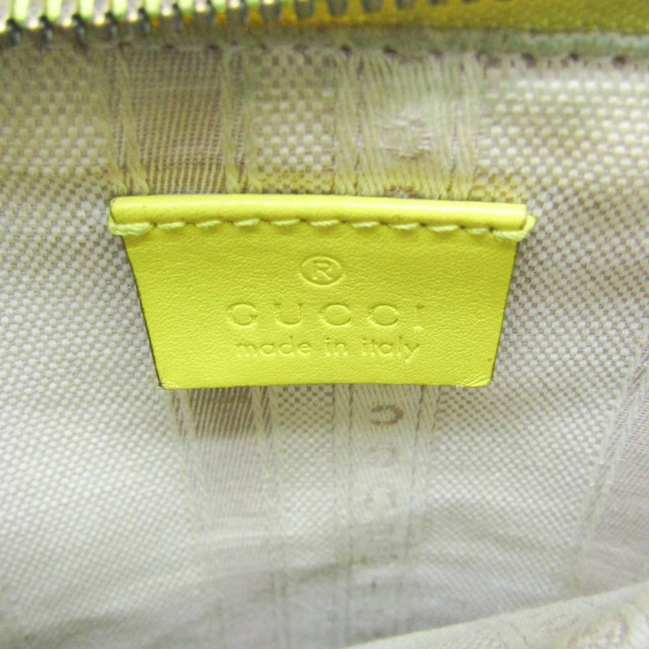 Gucci Bright Bit Convertible Tote Patent leather Geel