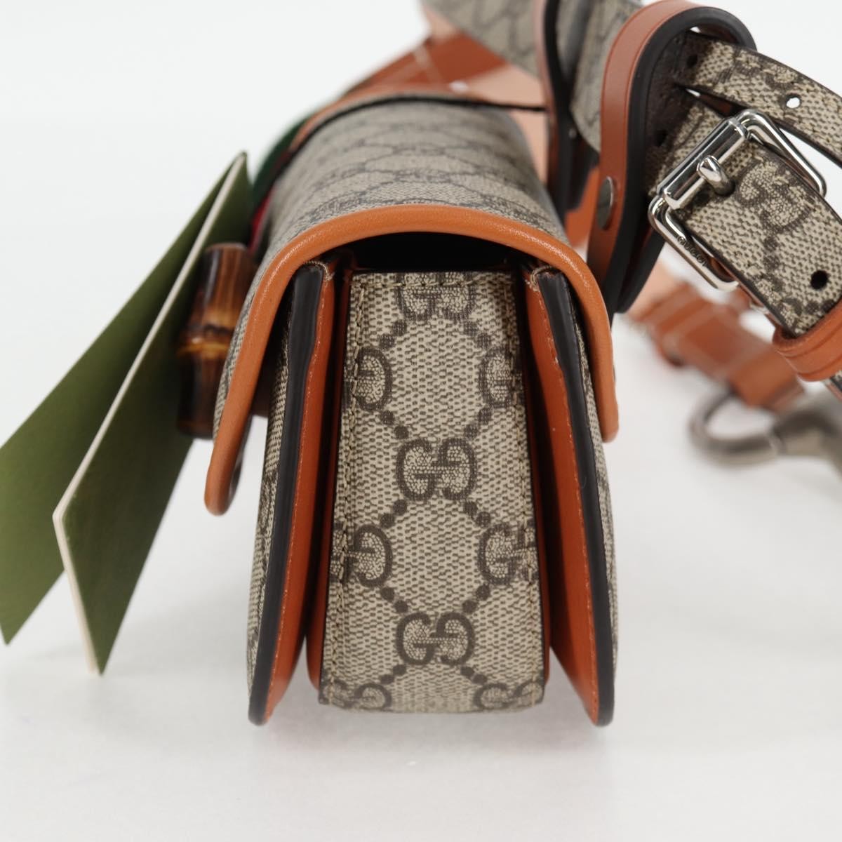 Gucci Gucci Bamboo 1947 Belt Bag GG Coated Canvas Mini Beige