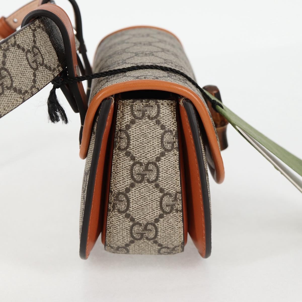Gucci Gucci Bamboo 1947 Belt Bag GG Coated Canvas Mini Beige