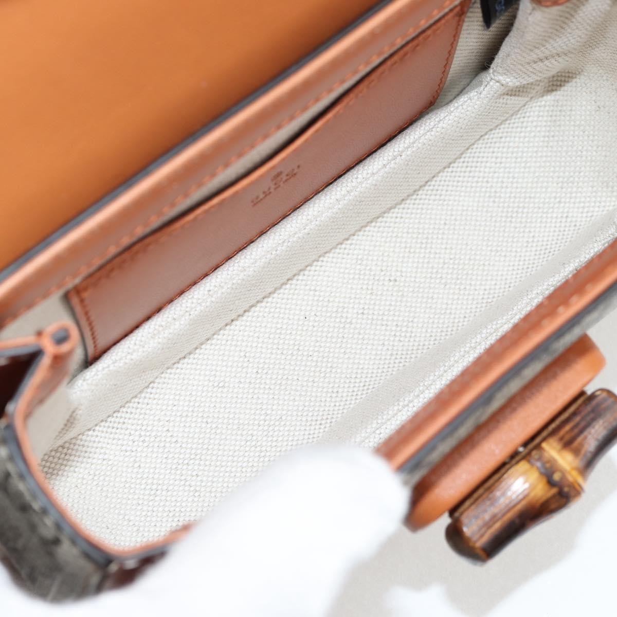 Gucci Gucci Bamboo 1947 Belt Bag GG Coated Canvas Mini Beige