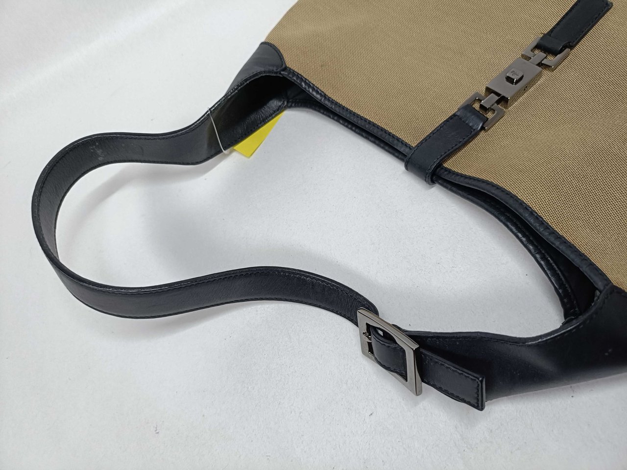 Gucci Vintage Jackie Canvas Large Beige