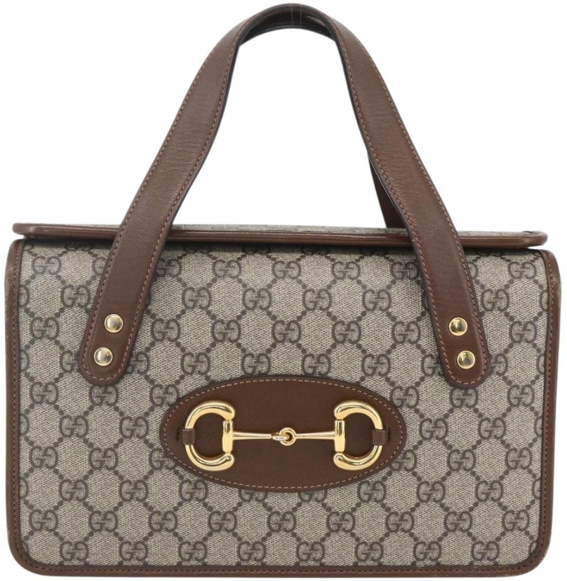 Gucci Gucci Horsebit 1955 Boston Bag GG Coated Canvas Small Beige