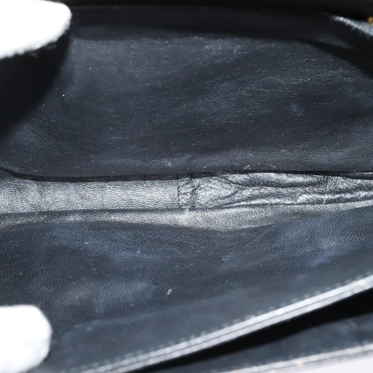 Gucci Gucci Vintage Flap Crossbody Bag Leather Zwart