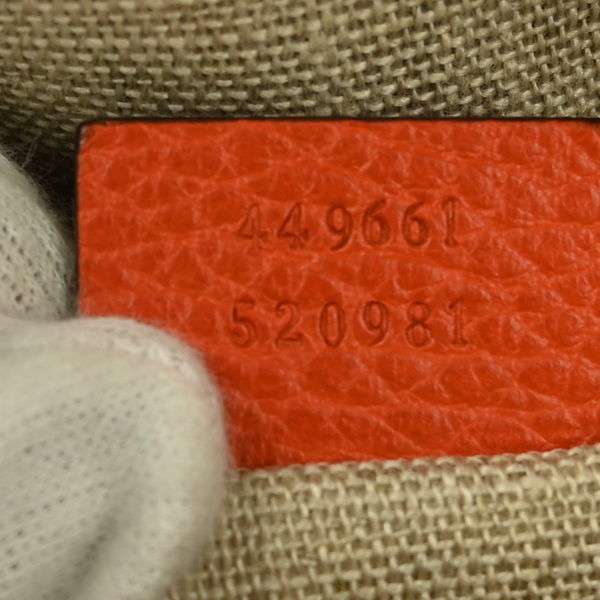 Gucci Gucci Convertible Dome Satchel Leather Medium Oranje