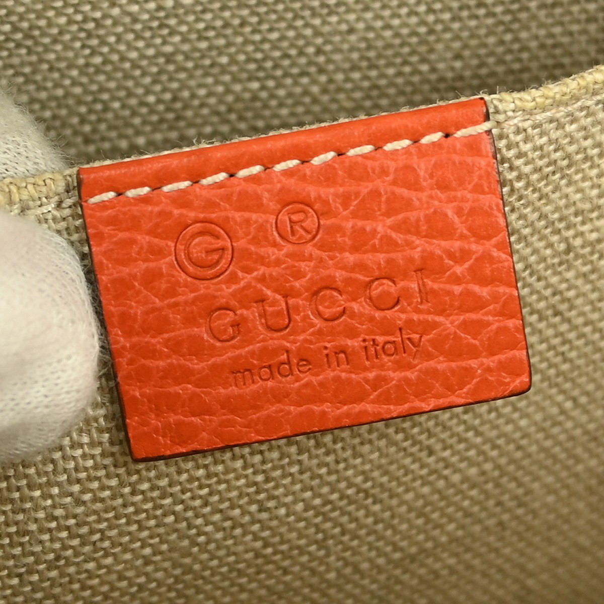 Gucci Gucci Convertible Dome Satchel Leather Medium Oranje