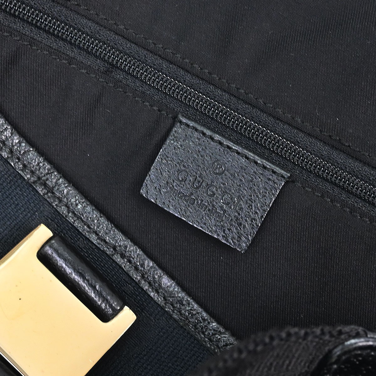 Gucci Gucci Web Handle Buckle Tote GG Canvas Large Zwart