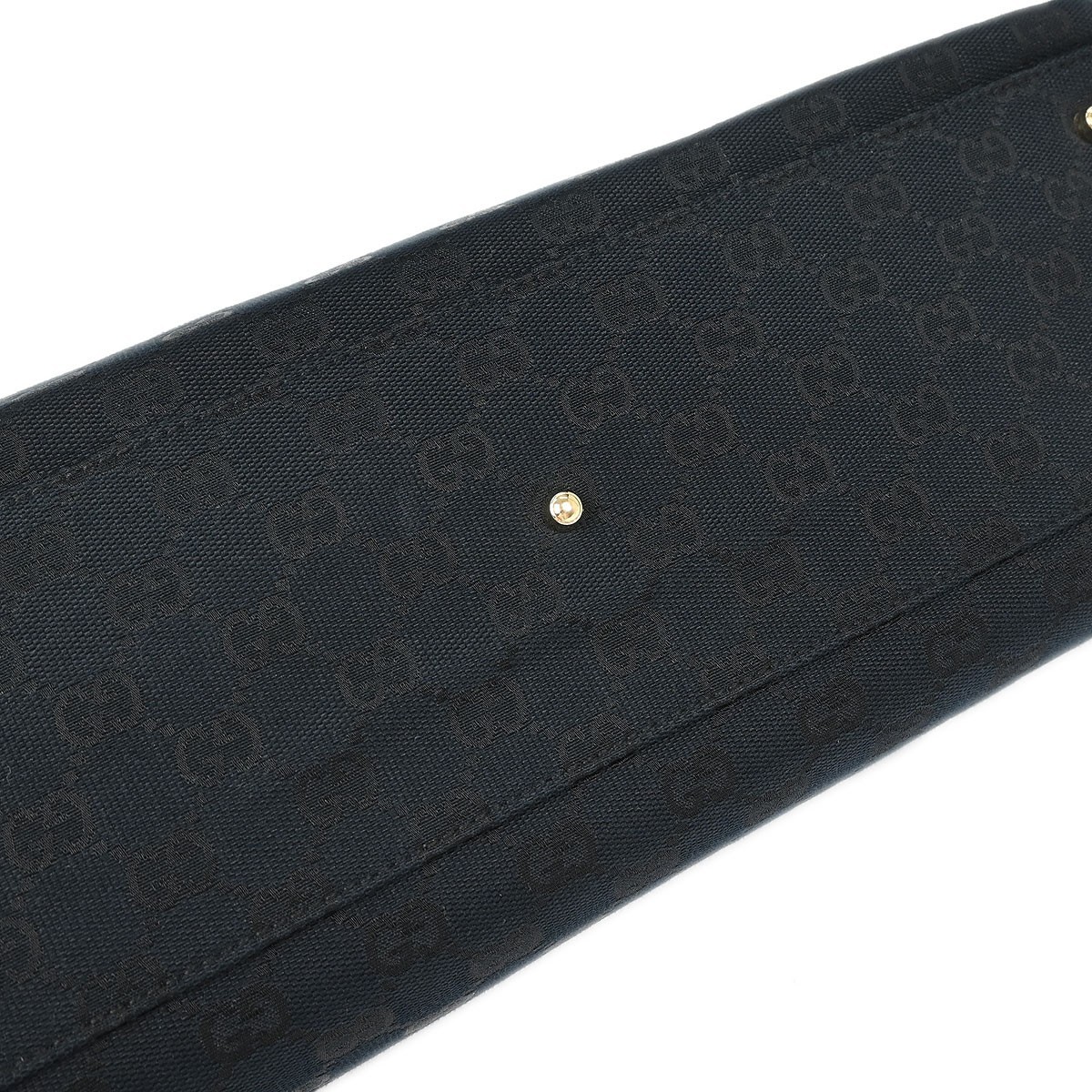 Gucci Gucci Web Handle Buckle Tote GG Canvas Large Zwart