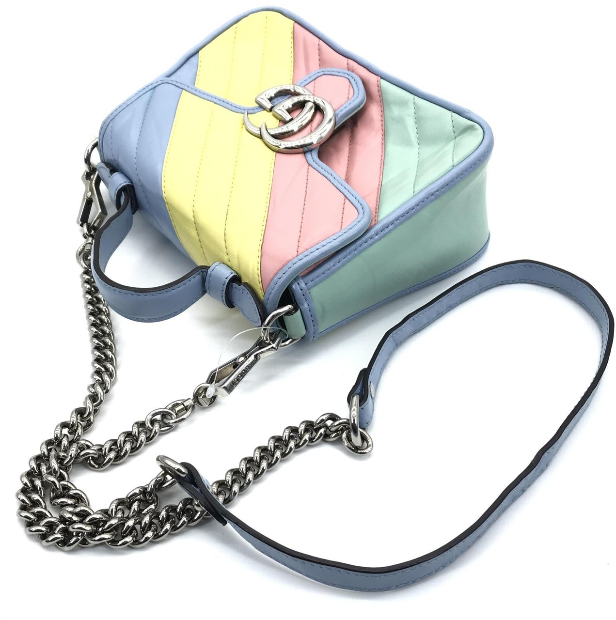 Gucci GG Marmont Top Handle Flap Diagonal Quilted Leather Mini Divers
