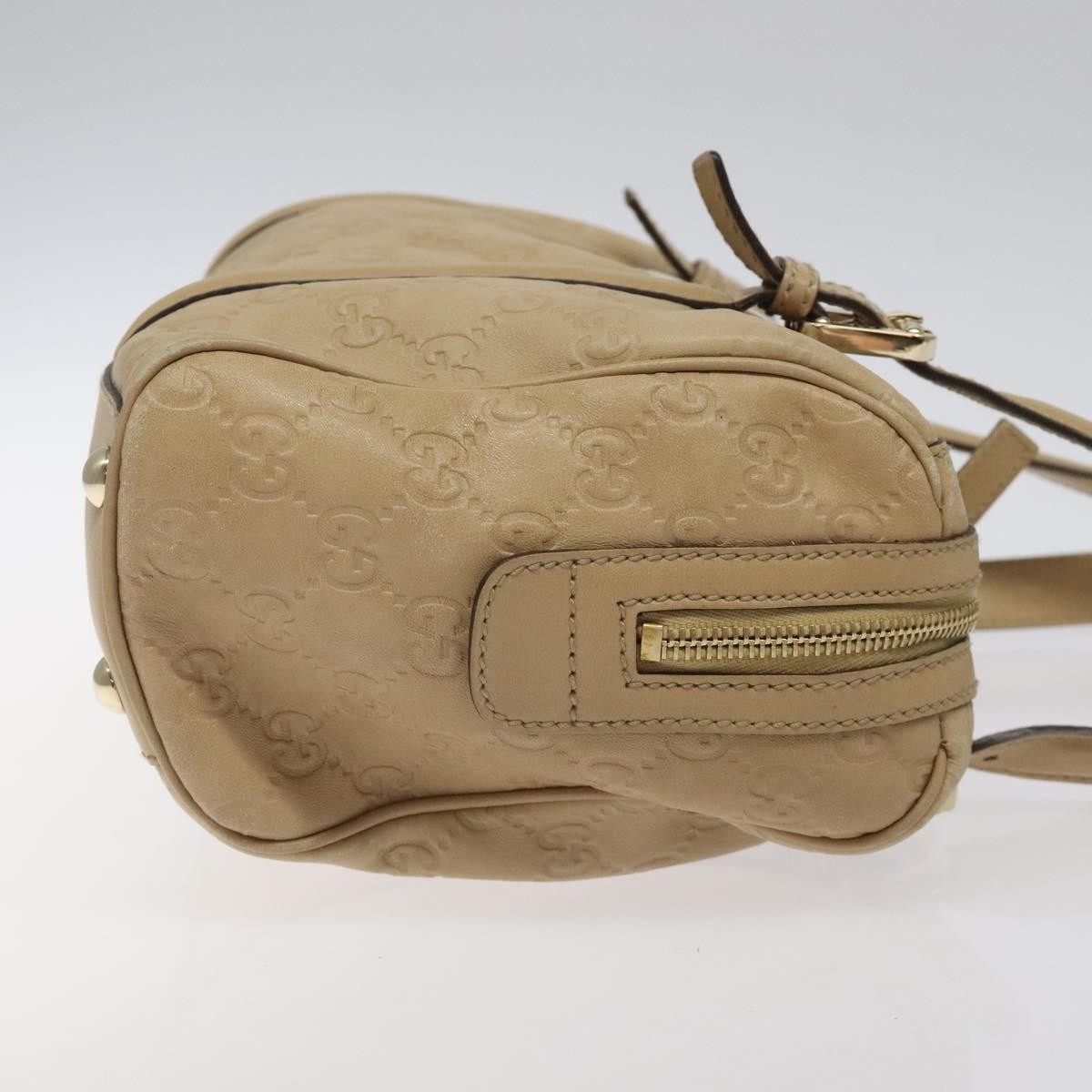 Gucci Gucci Vintage Interlocking G Shoulder Bag Leather Beige