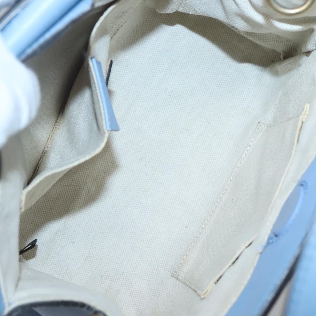 Gucci Gucci GG Ribbon Tote Leather Blauw