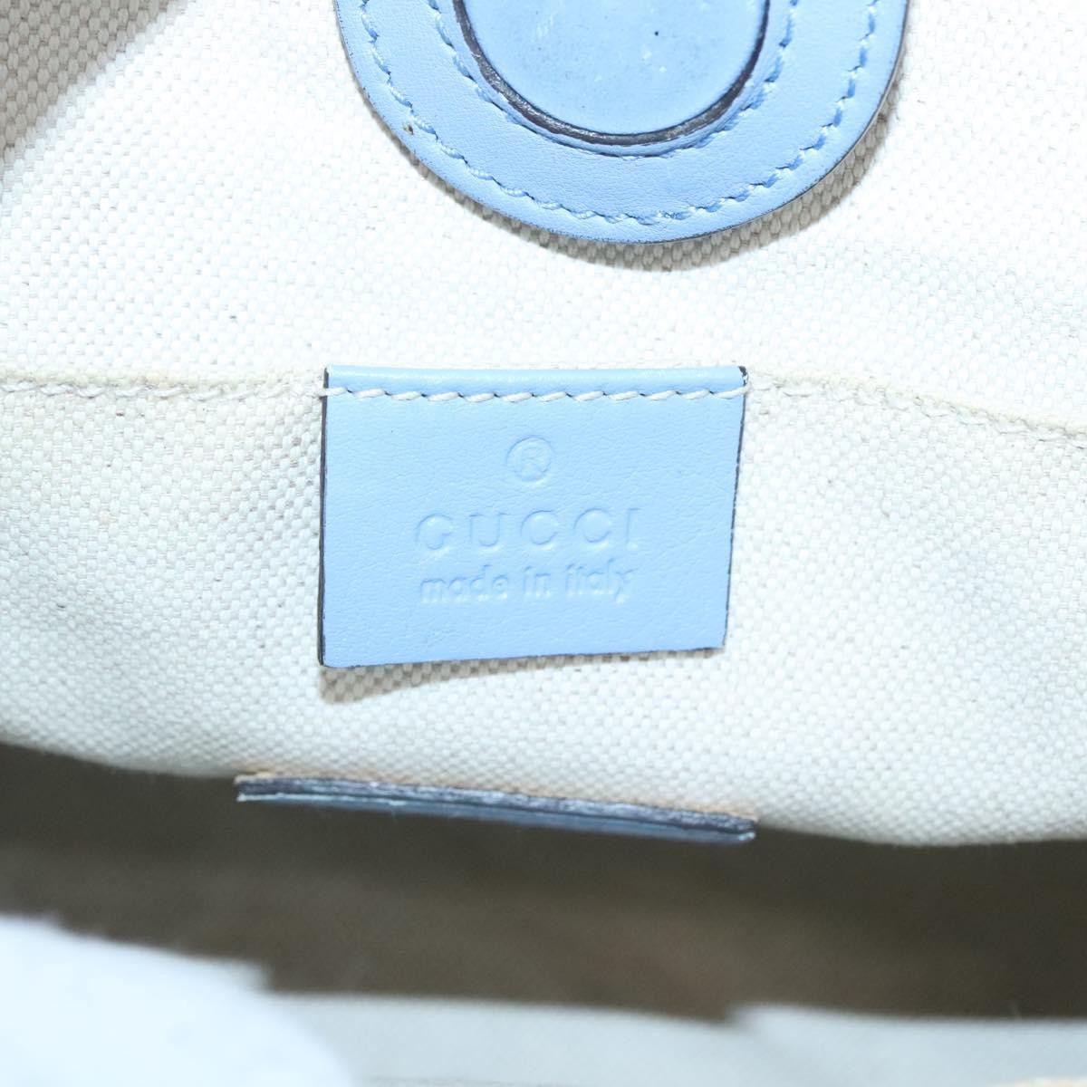 Gucci Gucci GG Ribbon Tote Leather Blauw