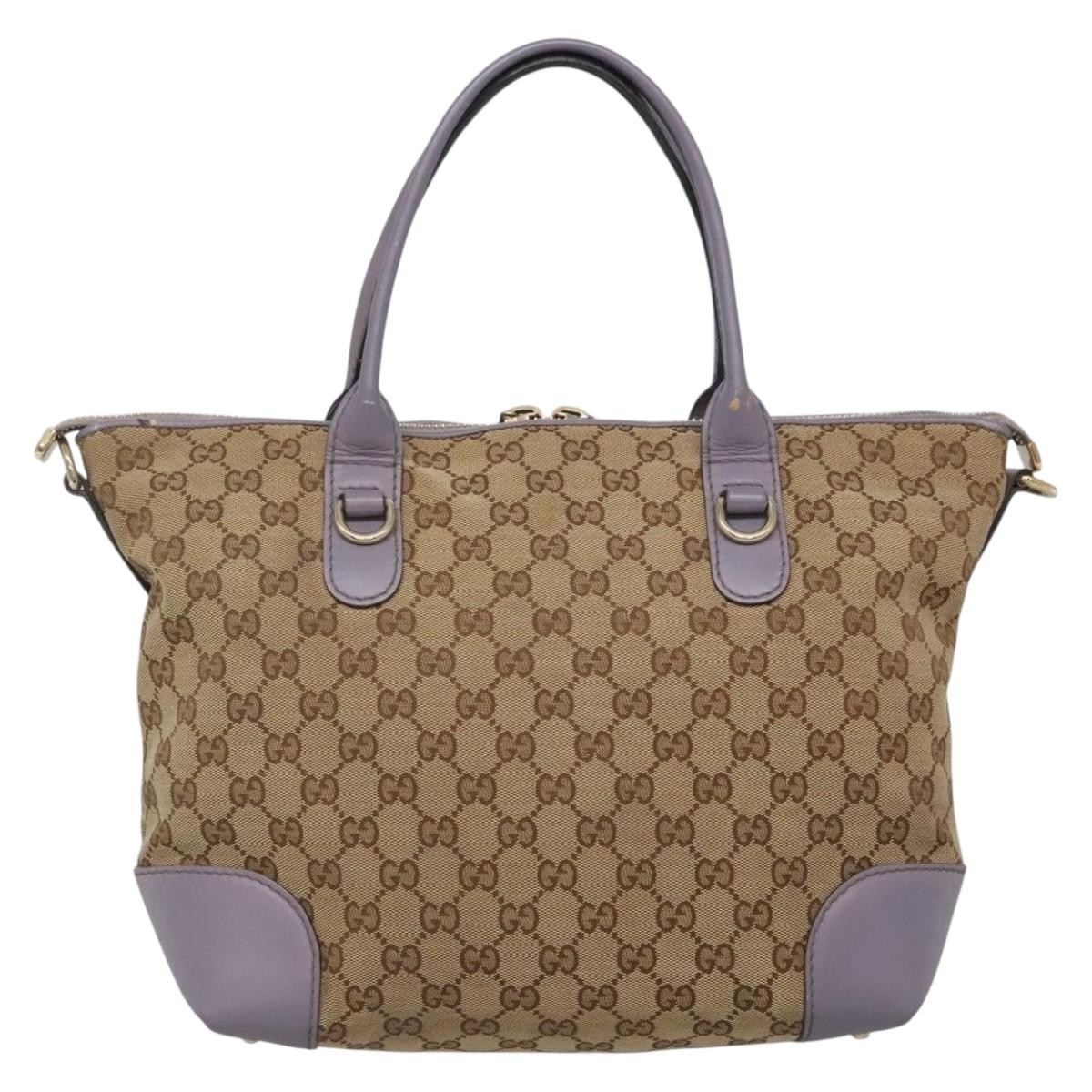 Gucci Gucci Convertible Belted Tote GG Canvas with Leather Medium Beige