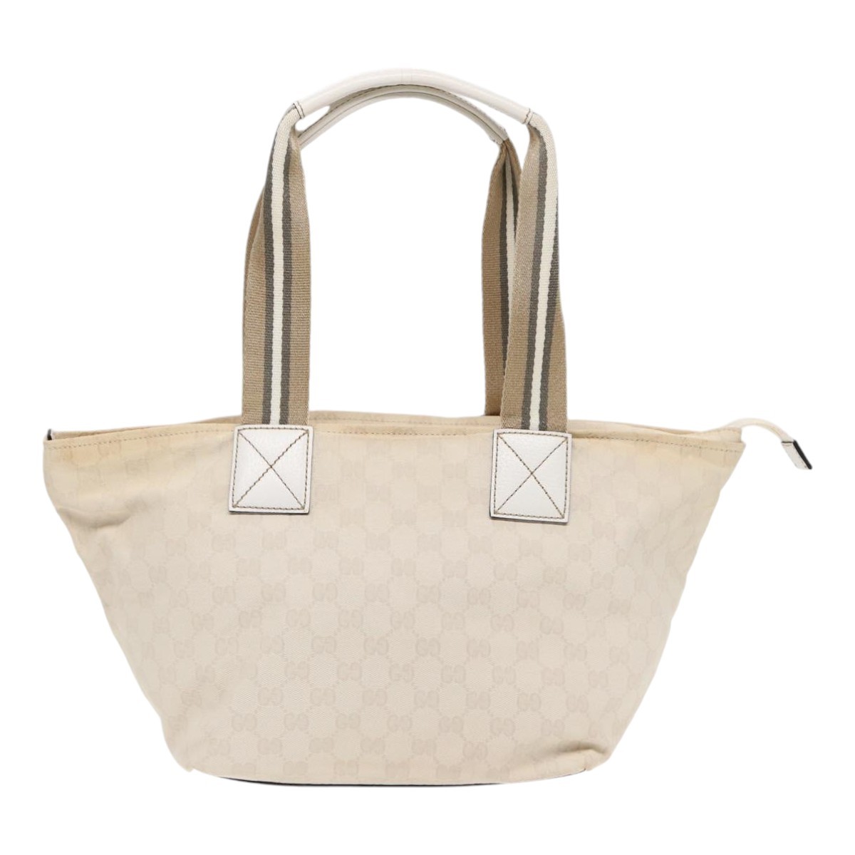 Gucci Gucci Web Zip Tote GG Canvas Small Beige