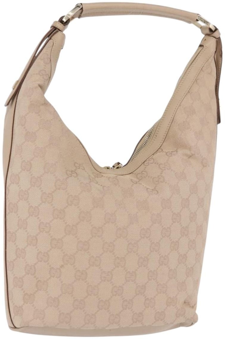 Gucci Zip Hobo Canvas Beige