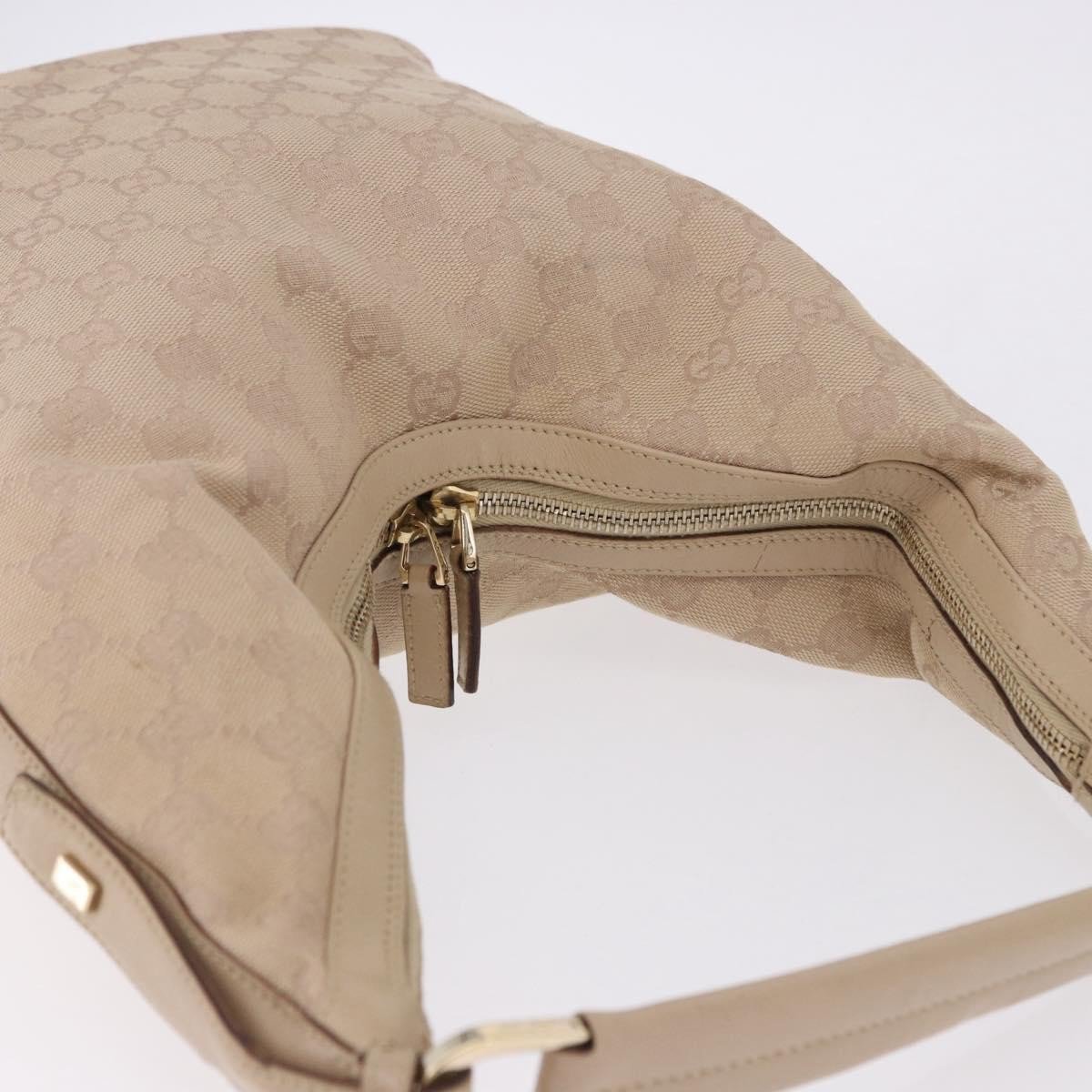 Gucci Zip Hobo Canvas Beige