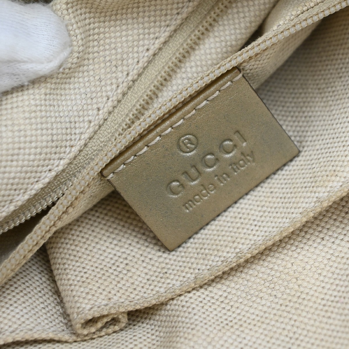 Gucci Gucci Sukey Top Handle Satchel GG Canvas with Leather Medium Beige