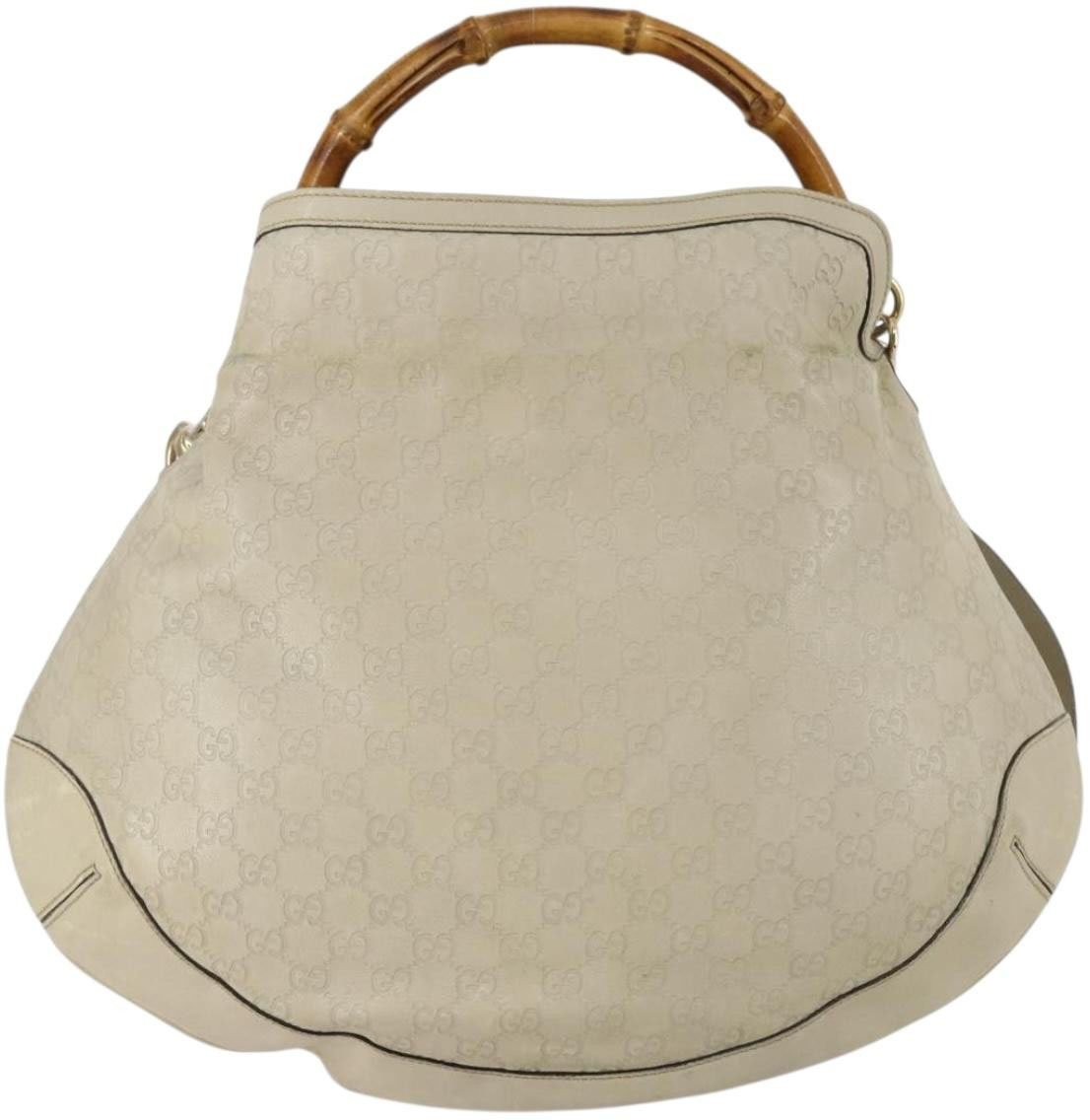 Gucci Gucci Vintage Diana Bamboo Shoulder Bag Leather Beige