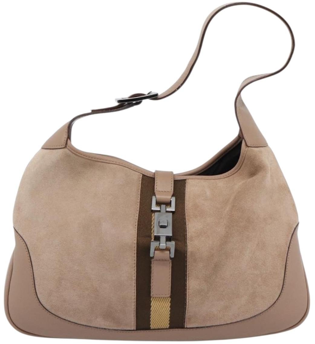 Gucci Jackie O Bag Suede Beige