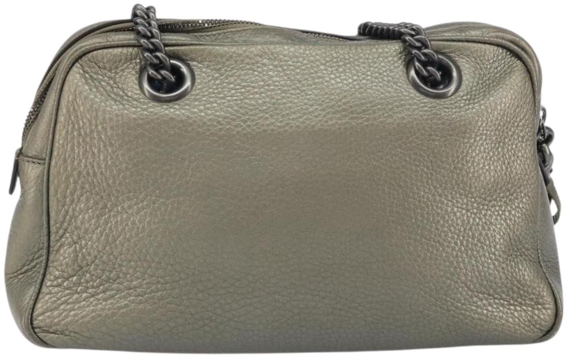 Gucci Gucci Soho Chain Zip Shoulder Bag Leather Small Goud