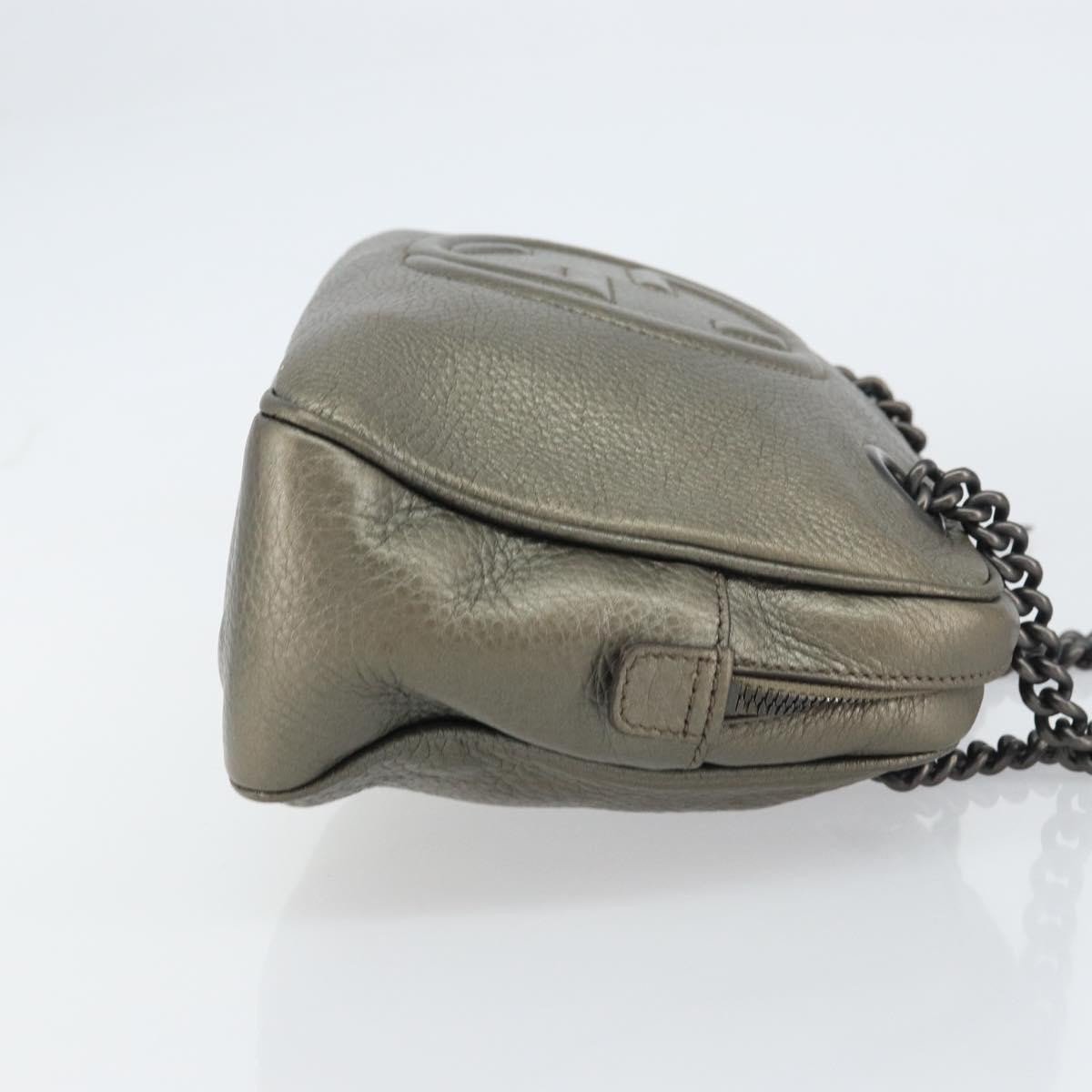 Gucci Gucci Soho Chain Zip Shoulder Bag Leather Small Goud