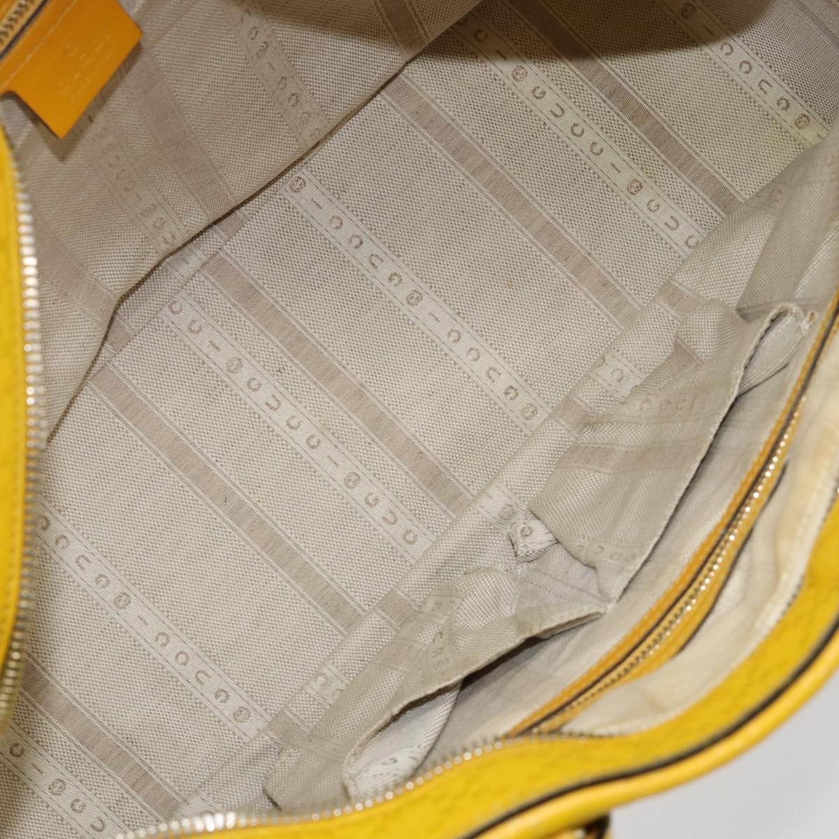 Gucci Bright Top Handle Diamante Leather Medium Geel