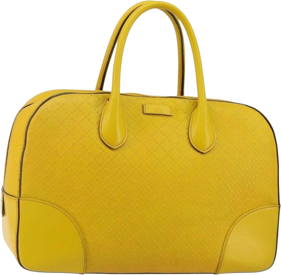 Gucci Bright Top Handle Diamante Leather Medium Geel