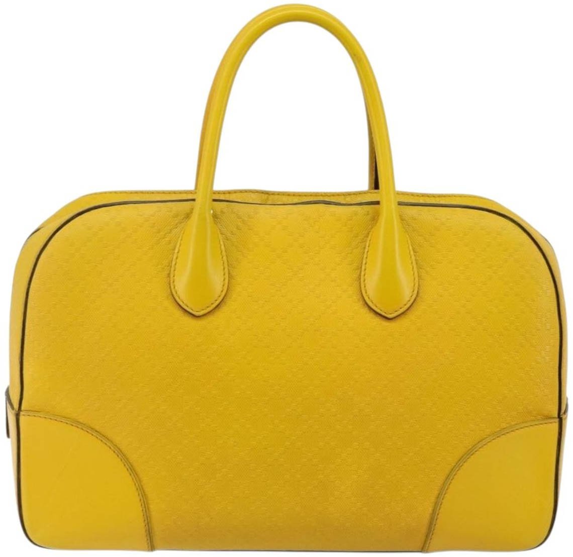 Gucci Bright Top Handle Diamante Leather Medium Geel