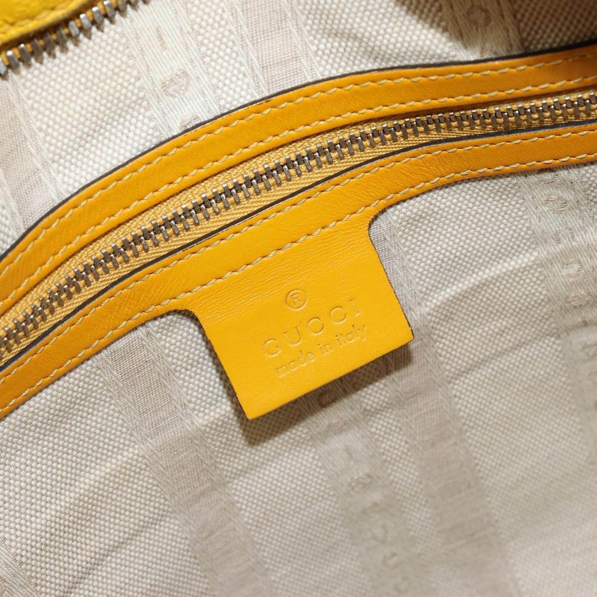Gucci Bright Top Handle Diamante Leather Medium Geel