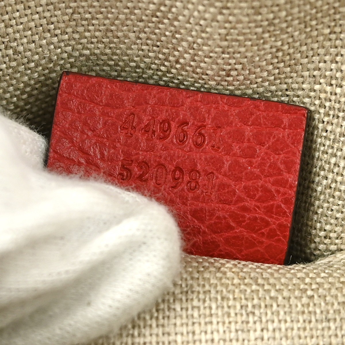 Gucci Gucci Convertible Dome Satchel Leather Mini Rood