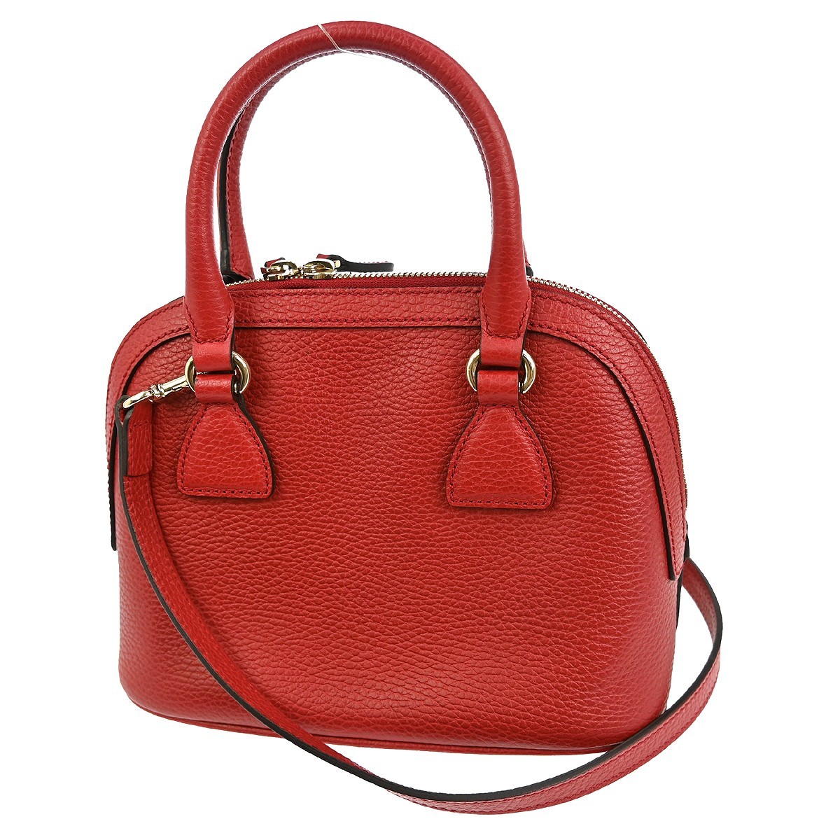 Gucci Gucci Convertible Dome Satchel Leather Mini Rood