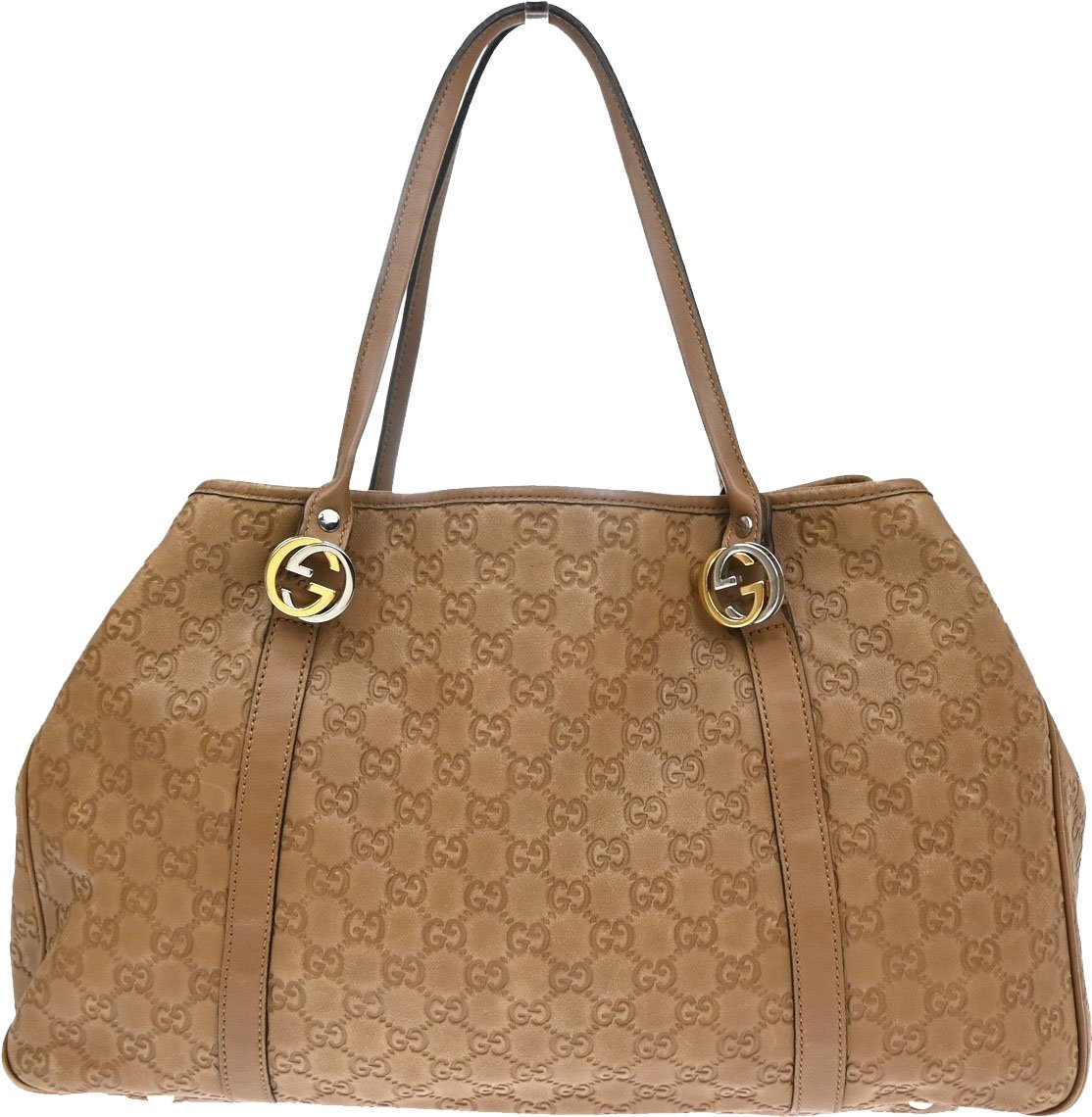 Gucci Twins Tote Guccissima Leather Large Bruin