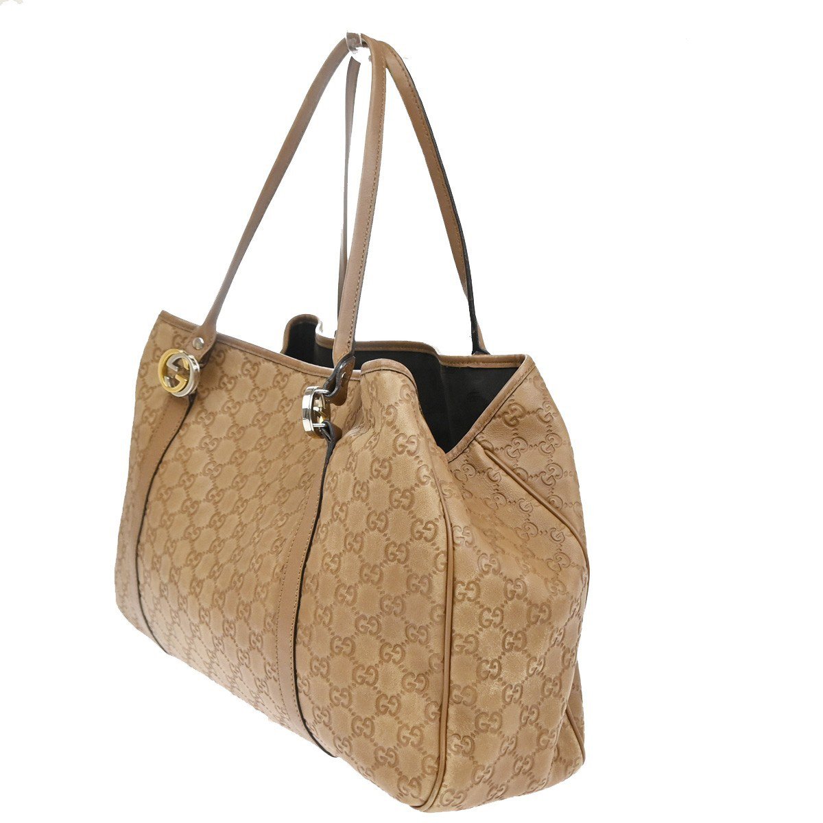Gucci Twins Tote Guccissima Leather Large Bruin