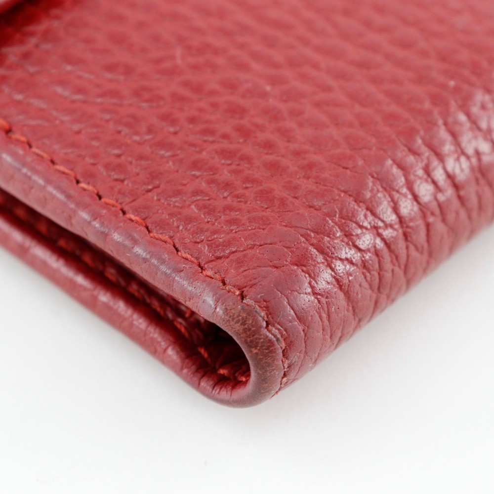 Gucci Gucci GG Marmont Bifold Wallet Leather Compact Rood