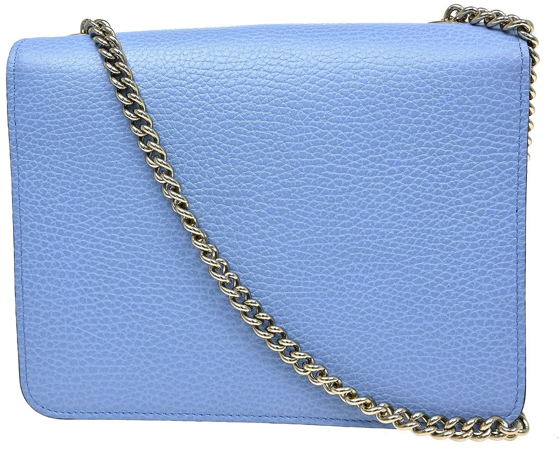 Gucci Interlocking Leather Small Blauw