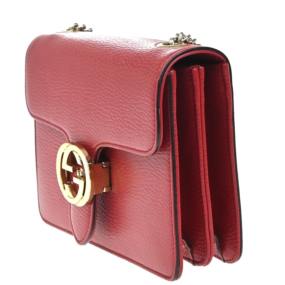 Gucci Gucci Interlocking Shoulder Bag Leather Small Rood