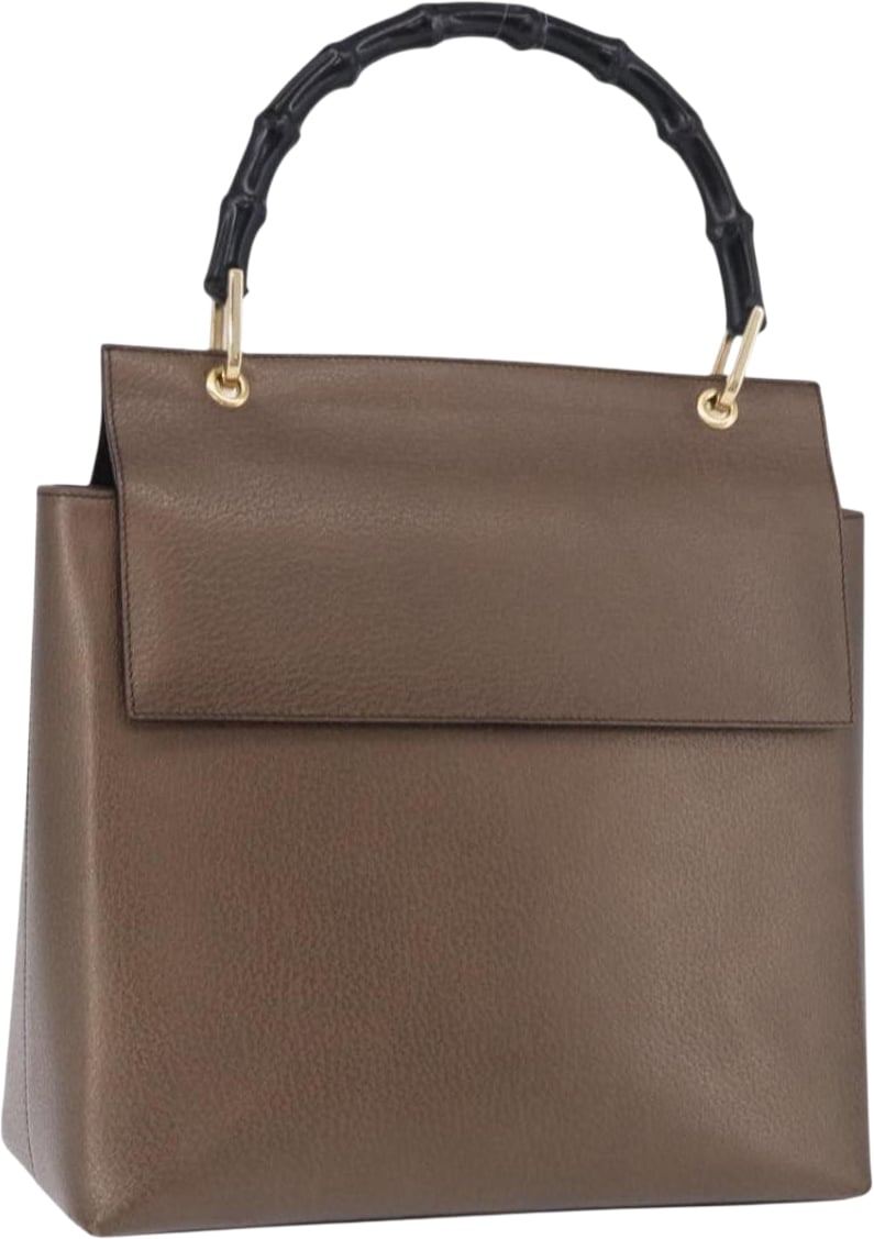 Gucci Vintage Bamboo Handle Leather Small Bruin
