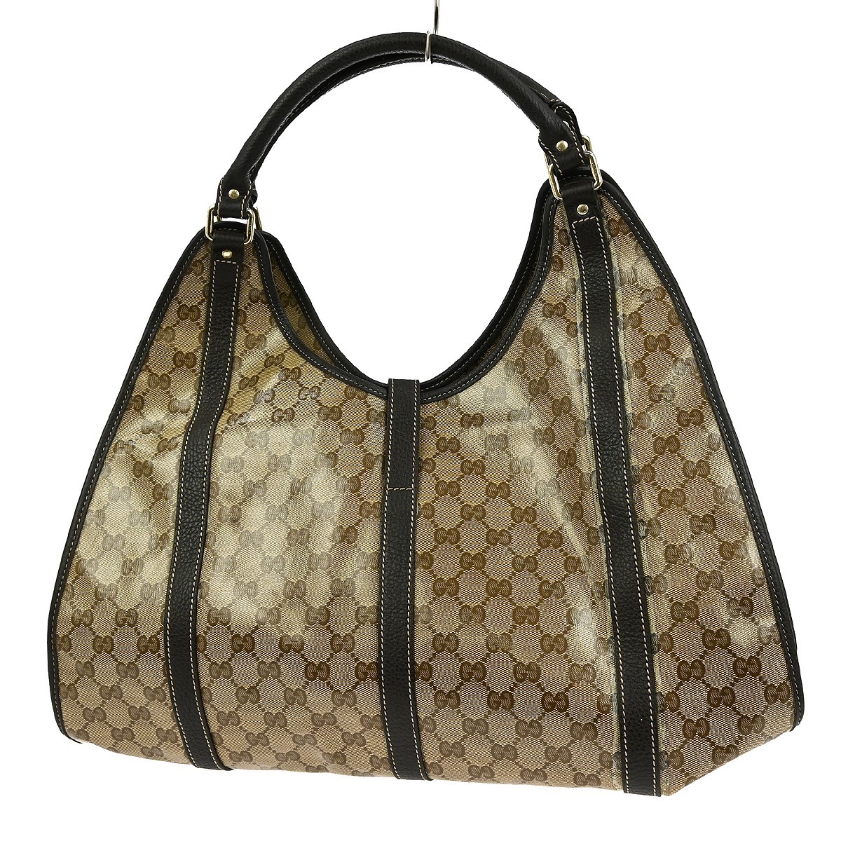Gucci Gucci Joy Shoulder Bag GG Coated Canvas Large Bruin