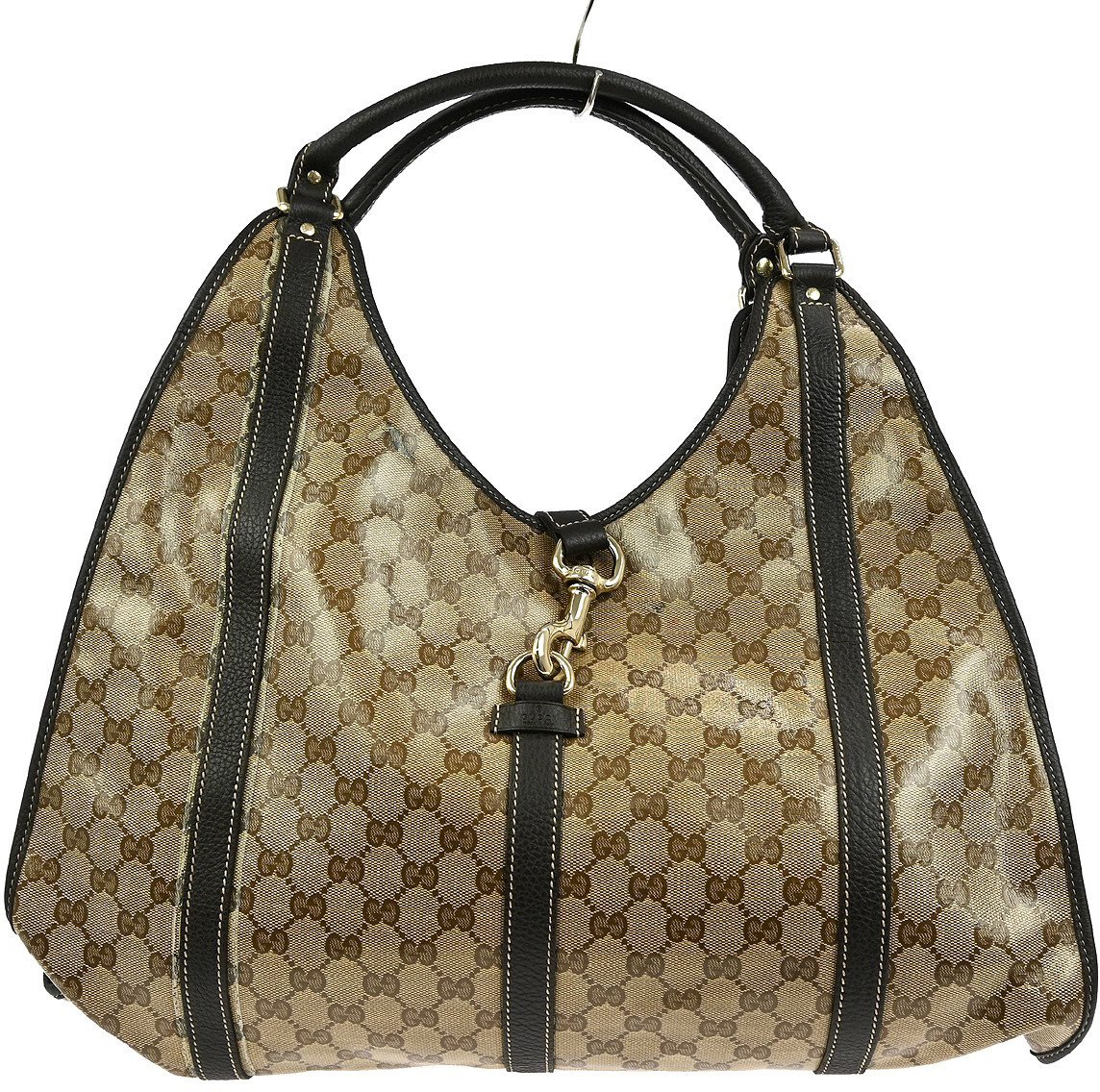 Gucci Gucci Joy Shoulder Bag GG Coated Canvas Large Bruin