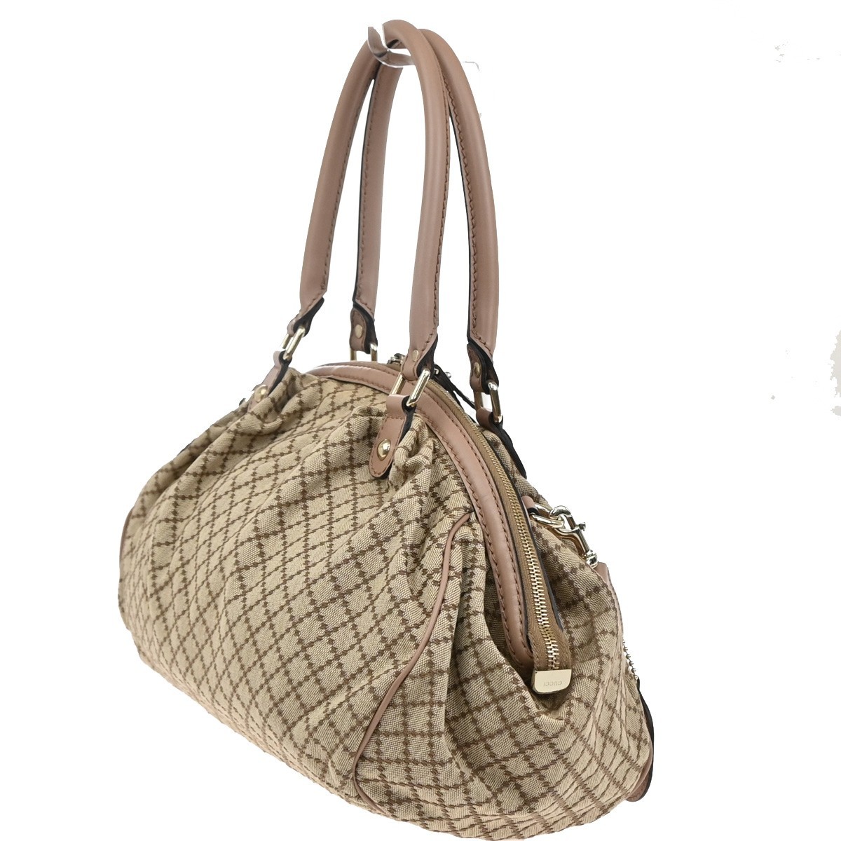 Gucci Gucci Sukey Boston Bag Canvas Beige