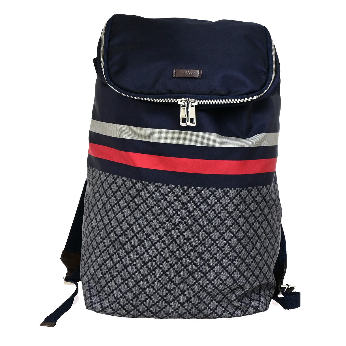 Gucci Gucci Travel Backpack GG Nylon Large Navy