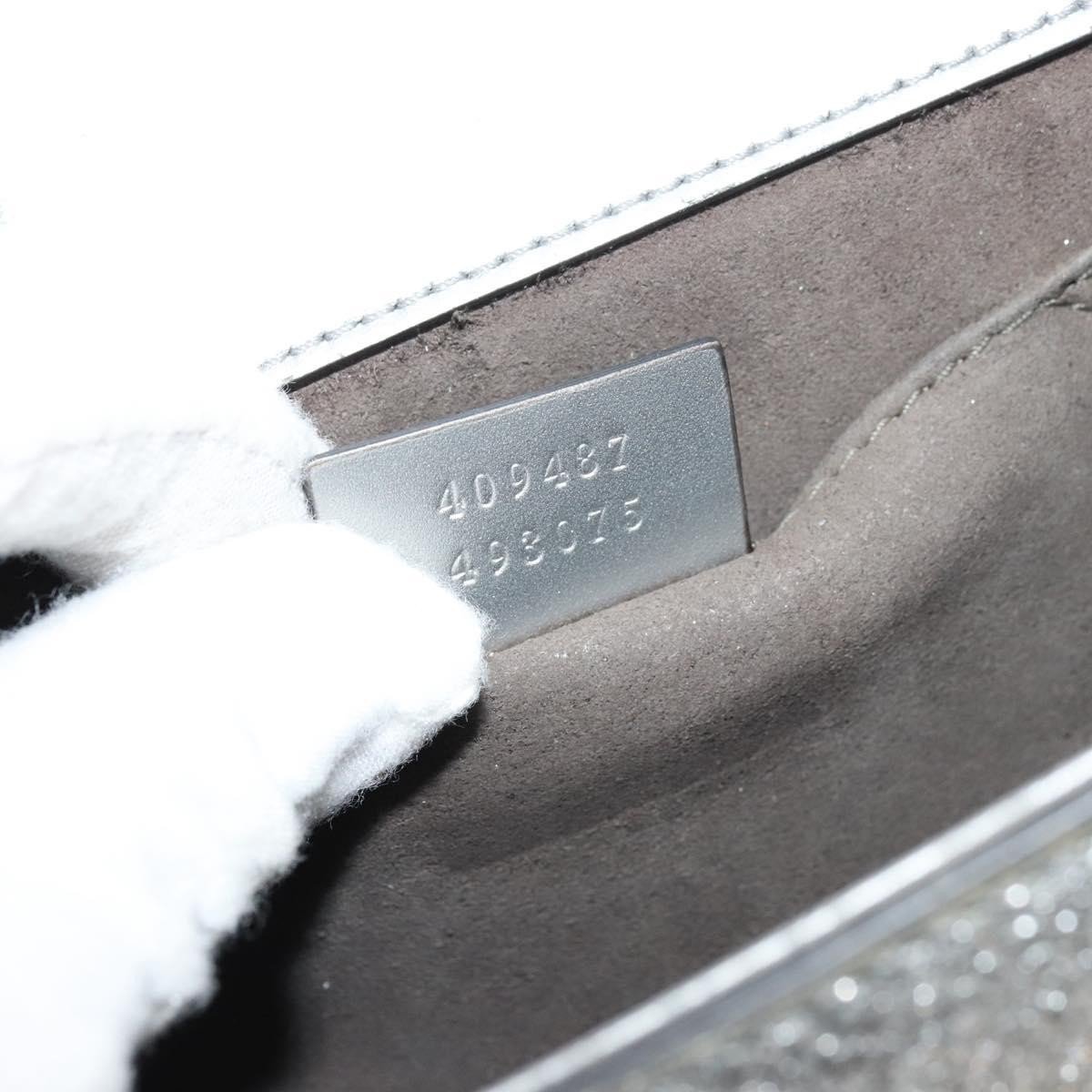 Gucci Padlock Shoulder Bag NM GG Coated Canvas and Leather Medium Zilver