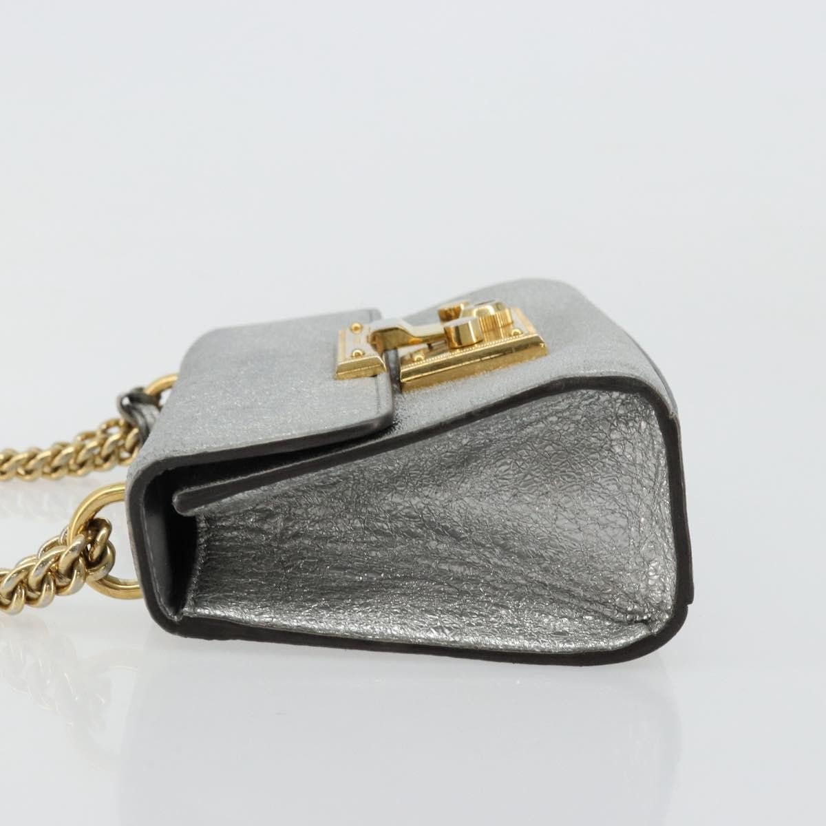 Gucci Padlock Shoulder Bag NM GG Coated Canvas and Leather Medium Zilver
