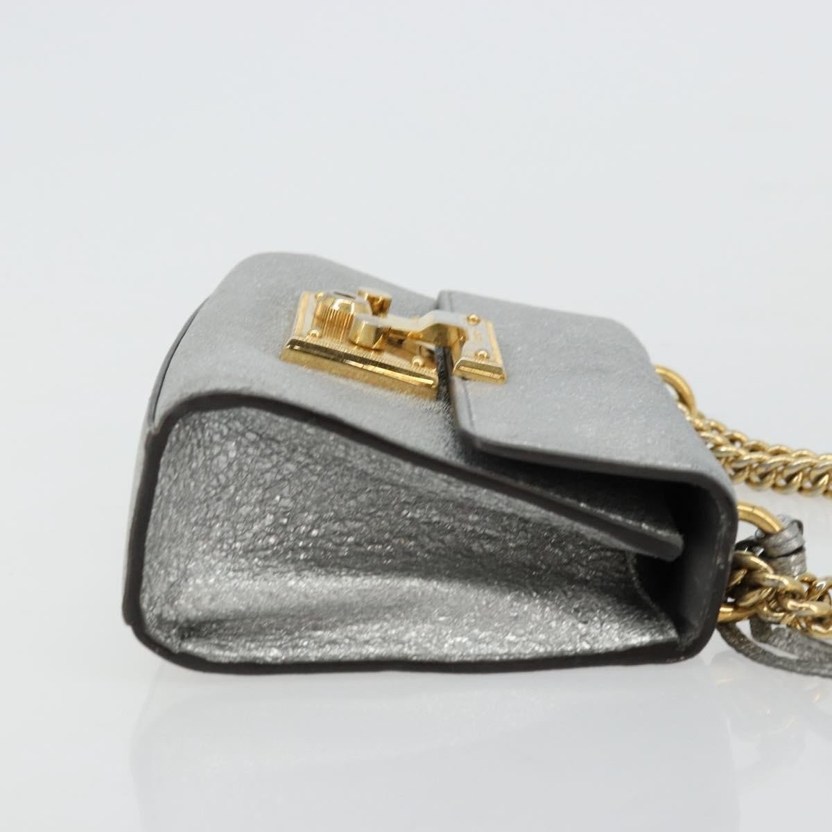 Gucci Padlock Shoulder Bag NM GG Coated Canvas and Leather Medium Zilver